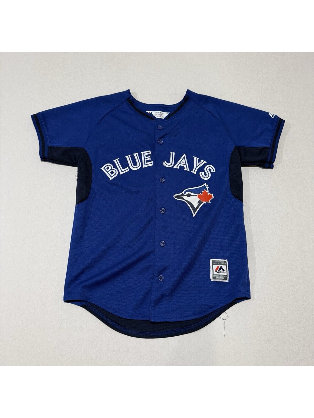 Toronto Blue Jays Baseball Jersey Size L Majestic Boys